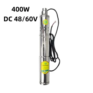 Pompa per pozzi profondi in acciaio inossidabile DC solare da 400W con Controller integrato portata massima 2 T/H PV pompa per pozzi profondi per l’agricoltura domestica