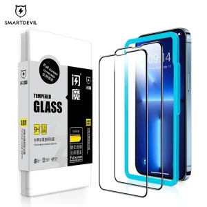 Proteggi schermo in vetro temperato SmartDevil per iPhone 13 Pro Max Full Cover Glass per iPhone 13 mini HD Anti luce blu