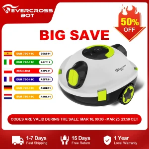 EVERCROSS BOT Y10 Robot piscina, pulizia pavimenti 100 minuti, 120 m 2 aree di pulizia, funzione autoparking, filtro 180 μm