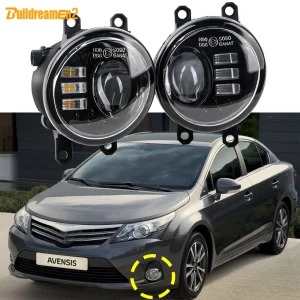 2 pezzi auto LED lente di vetro fendinebbia DRL 30W 6000LM per Toyota Avensis (T270) 2009 2010 2011 2012 2013 2014 2015 2016 2017 2018