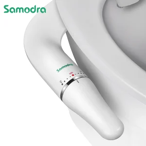 SAMODRA wc Bidet Bidet Ultra-sottile attacco sedile wc con ingresso in ottone regolabile pressione dell’acqua bagno doccia igienica