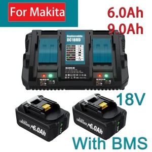 Batteria 18V 6Ah Per Makita Con LED di ricambio agli ioni di litio LXT BL1860B BL1860 BL1850 Per Makita batteria ricaricabile per elettroutensili