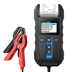 Tester per batteria per Auto TOPDON BT300P 12V con Test di carico della batteria della stampante per l’analizzatore della batteria di avviamento della ricarica automatica del motociclo