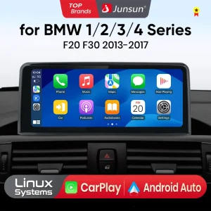Junsun Multimedia Touch Screen per BMW serie 1/2/3/4 F20/F21/F22/F30/F31/F33/F34/F36 Wireless Carplay Android Auto NBT System