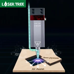 LASER TREE Modulo laser 10W con air assist 5W 4W Testa laser 450nm Luce blu TTL Strumento più intelligente per incisore laser Taglio del legno