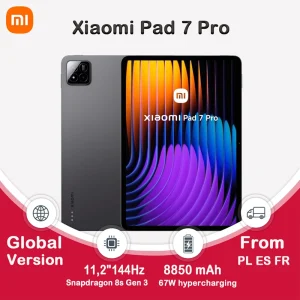 Tablet Xiaomi Pad 7 Pro Processore Snapdragon 8S 3 Gen Display da 11,2 Pollici Fotocamera 144 Hz 50 MP 32 MP Batteria 8850 mAh 65W