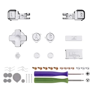 Pulsanti Set completo eXtremeRate per Gameboy Advance SP per Console GBA SP-argento cromato