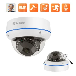 MISECU HD 5MP 4MP 1PCS H.265 Telecamera di sorveglianza IP POE Microfono Dome Rilevazione movimento interno Telecamera di sicurezza domestica Email Push