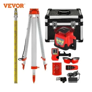 VEVOR Rosso Verde Laser Livello 360 Rotante Autolivellante 500m Scansione Verticale Orizzontale Professionale Potente Strumento di Misura