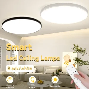 Lampada da soffitto a LED Telecomando Smart Dimmable Decorazioni per la casa Lampadario a soffitto Lustre Camera da letto Soggiorno Decor Lampada a LED