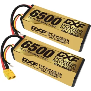 DXF 4S Lipo Batteria 15.2V 6500mAh 140C XT90 Spina rigida LCG Per 1/8 Buggy Grafene Truggy Offroad Auto Barca Camion DA CORSA