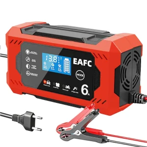 Caricabatteria per auto 12V 6A Tipo di riparazione a impulsi di ricarica rapida intelligente Completo di arresto automatico al piombo a doppia modalità per camion moto