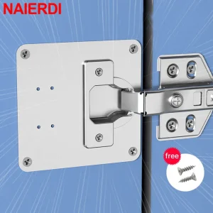 NAIERDI Piastra di riparazione cerniera in acciaio inossidabile Mobili Porta dell’armadio Connessione del pannello Piastra di riparazione in plastica Accessori hardware