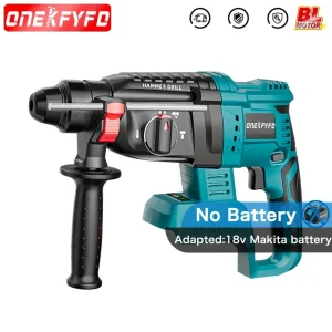 Trapano elettrico a batteria Trapano a percussione rotante Demolizione Utensile elettrico a martello ricaricabile per batteria Makita 18V (senza batteria)