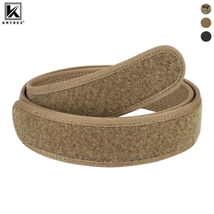 KRYDEX Cintura interna in nylon tattico senza fibbia Cintura da 1,5 ” con anello in vita Caccia Tiro Accessori sportivi Cintura da uomo