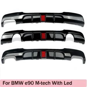 Spoiler paraurti posteriore con LED per Bmw Serie 3 E90 318i 320i 328i 330i 335i 340i Diffusore con luce freno 2005-2012
