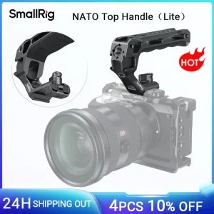 Maniglia superiore NATO leggera SmallRig per gabbia per fotocamera DSLR Maniglia universale con 5 adattatori per pattino freddo e morsetto NATO (Lite) 3766