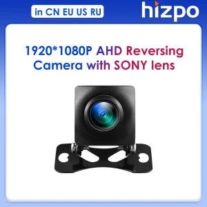 Hizpo 1920*1080P Telecamera di backup impermeabile Telecamera di retromarcia AHD Visione notturna con obiettivo SONY grandangolare per stereos Android