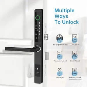 Blocco intelligente delle impronte digitali con maniglie Ingresso senza chiave Smart Lock Bluetooth Connect Scheda tastiera senza chiave per porta da 35-120 mm