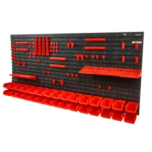 SucceBuy 30Bin Contenitori portaoggetti a parete Parti Rack Organizer Garage con pannelli a parete Ganci Negozio di plastica Strumento per chiodi a vite