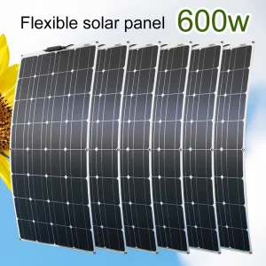 Pannello solare flessibile 12V 600W 100W 200W 300W 400W 500W Pieghevole impermeabile monocristallino Miglior pannello solare Cina per barca camper