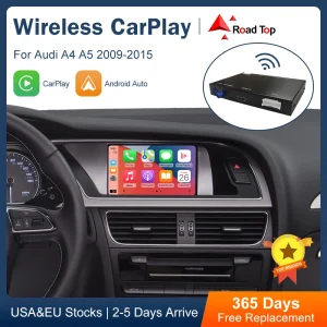 Road Top Wireless CarPlay Interfaccia Android Auto per Audi A4 S4 B8 A5 S5 Q5 2009-2015 Con AirPlay Specchio Link Car Play funzione