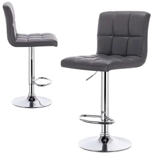 WOLTU 1PC Sgabelli da bar moderni di design Sgabello da bar girevole con schienale regolabile in altezza Sedia da bar da cucina per pub Casa