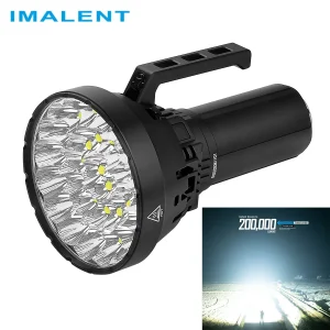 Torcia LED ad alta potenza IMALENT MS32 da 200000 lumen con 32 Cree XH70 II ad alta luminosità, faro professionale di tipo C da 100 W