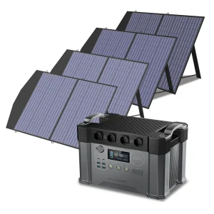 ALLPOWERS centrale elettrica portatile S2000, generatore solare da 2000W con pannelli solari pieghevoli da 100W inclusi per il campeggio all’aperto di camper