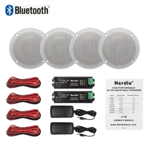 Altoparlanti Bluetooth impermeabili marini da 4 pollici 160W per ATV UTV SPA Golf Moto Barca SPA Altoparlante musicale per interni esterni a prova di raggi UV
