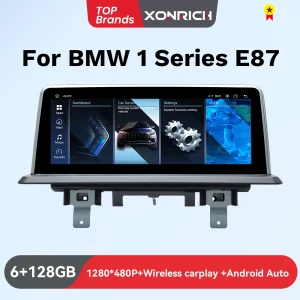 XONRICH Wireless CarPlay Car Radio Player per BMW serie 1 E81 E82 E87 E88 2005-2012 AI Voice Autoradio GPS 8 Core 4G Wifi DSP