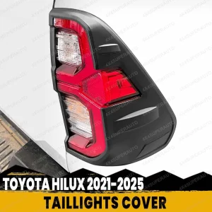 Copertura Fanali Posteriori per Toyota Hilux Revo 2021-2025, Protezione Luci Posteriori in ABS Nero Opaco, Accessori Auto