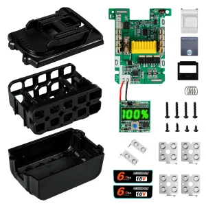 Custodia per batteria per Makita 18V 3.0Ah 6.0Ah BL1840 1860 1850 Shell Box con protezione di ricarica scheda PCB BMS LED digitale BL1830