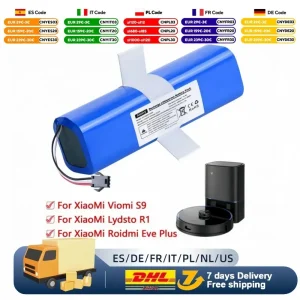 Batteria ricaricabile 14.4V 6800mAh per XiaoMi Lydsto R1,Viomi S9,Proscenic M7 Pro,Lenovo LR1 Batteria sostitutiva agli ioni di litio