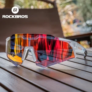 ROCKBROS occhiali da ciclismo fotocromatici supporto per naso regolabile polarizzato montatura per miopia occhiali da sole sportivi uomo donna occhiali da vista
