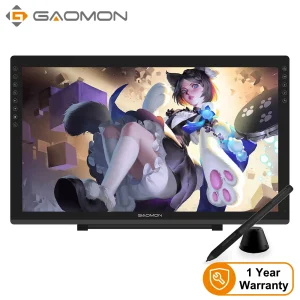 GAOMON PD2200 Tablet grafico da 21,5 pollici 92% NTSC, monitor per disegno con penna, supporto inclinabile, senza batteria, 8192 livelli di pressione della penna