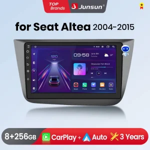 Junsun Wireless CarPlay Android Auto Autoradio Per Seat Altea 2004 2005-2015 Toledo 3 GPS Multimediale 2 din Sistemi Stereo