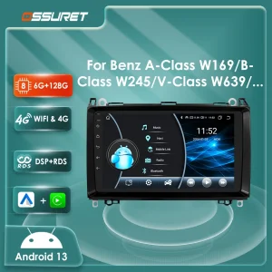 9 “4G 8Core Android 13 Autoradio per Mercedes Benz W169 W245 W639 Vito Viano W906 lettore multimediale Stereo Carplay BT SWC WIFI
