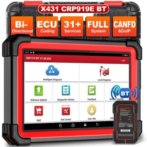 2026 LANCIO X431 CRP919E BT Strumenti diagnostici per auto CAN FD DOIP Tutti i sistemi Codifica ECU Test attivo 31 Reset DBScar VII Scanner OBD