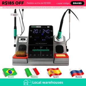 Stazione di saldatura 2 in 1 Display digitale LCD Stazione di rilavorazione di saldatura Kit saldatore originale C210 C115 per SUGON T3602
