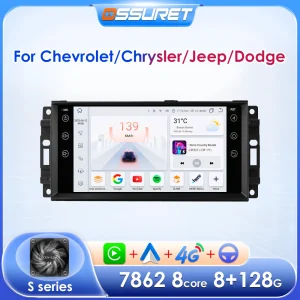Autoradio Android Stereo per JEEP GRAND Cherokee 2005 COMPASS Wrangler Dodge JOURNEY Chrysler Auto GPS lettore Video multimediale