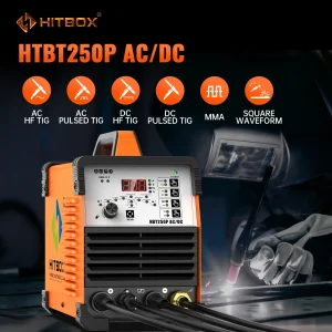 Saldatrice Tig in alluminio AC/DC HITBOX HBT250P HF TIG/MMA Saldatore ad arco con saldatura ad argon a impulsi IGBT inverter 2T/4T