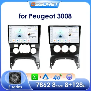 OSSURET autoradio Android per Peugeot 3008 2009 -2015 Auto Audio Stereo schermo multimediale Carplay lettore Video GPS 2Din unità principale