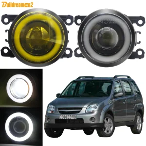 2 pezzi 30W Car Angel Eye LED COB fendinebbia per Suzuki Ignis II 2003-2008 H11 paraurti anteriore fendinebbia DRL Daytime Running Lamp 12V