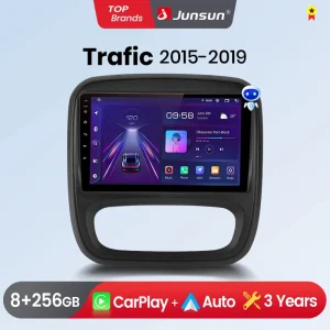 Junsun Wireless CarPlay Android Auto Autoradio Per Renault Trafic 3 2014 -2021 Per Opel Vivaro B 2014-2018 GPS Multimediale 2 din
