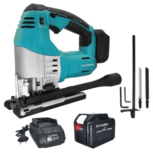 PATUOPRO Sega elettrica senza fili a 6 velocità con motore brushless, 26mm, 4 posizioni, per legno, compatibile con batteria Makita 18V