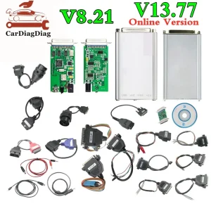 V13.77 adattatori completi Carprog 8.21 con Keygen versione Online strumento di riparazione auto Prog programmatore ECU strumento di sintonia Scanner Chip ECU