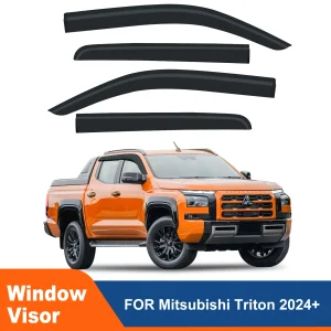 Porta Finestra Vent Visiera Sole Pioggia Guard Weathershield Per Mitsubishi Triton L200 2024 2025 Doppia Cabina Vento Deflettore Accessori