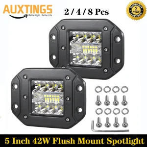 2/4/8 pezzi 42W 5 pollici faretto da incasso LED pod luci SUV paraurti auto LED luce da lavoro luce di backup cubi lampada per Ford Chevy