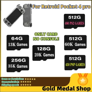 Retroid Pocket 4 Pro Gioco portatile portatile TF Card Scheda di memoria Popolare classico gioco retrò Videogioco PS2 PSP 3DS Android 13